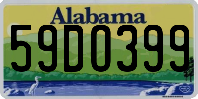 AL license plate 59DO399