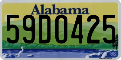 AL license plate 59DO425