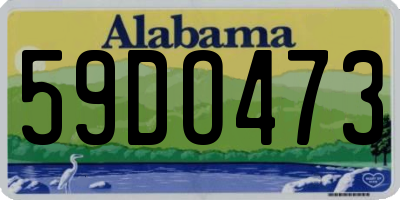 AL license plate 59DO473