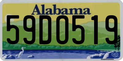 AL license plate 59DO519