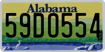AL license plate 59DO554