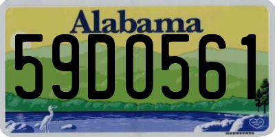 AL license plate 59DO561
