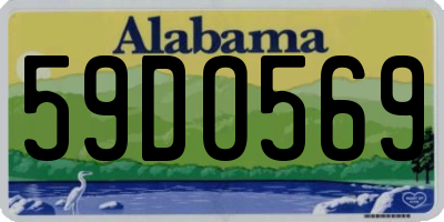 AL license plate 59DO569