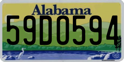 AL license plate 59DO594