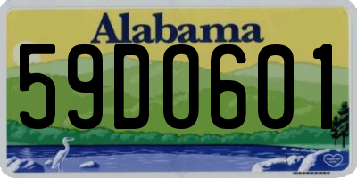 AL license plate 59DO601