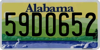 AL license plate 59DO652
