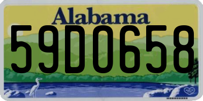 AL license plate 59DO658