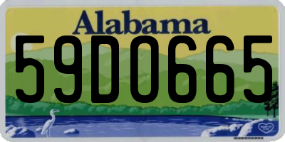 AL license plate 59DO665