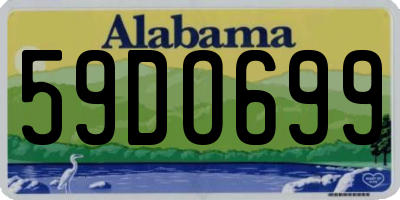 AL license plate 59DO699