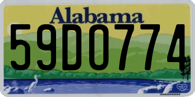 AL license plate 59DO774