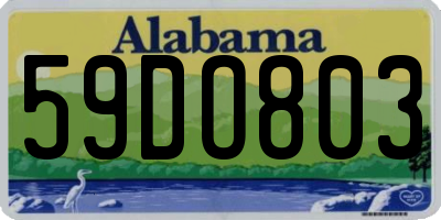 AL license plate 59DO803