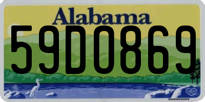 AL license plate 59DO869