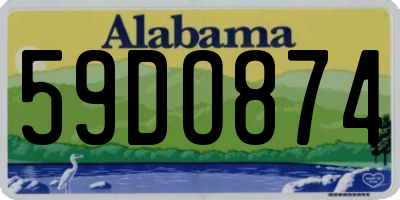 AL license plate 59DO874