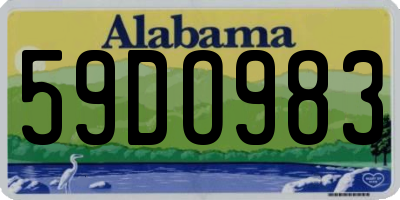 AL license plate 59DO983