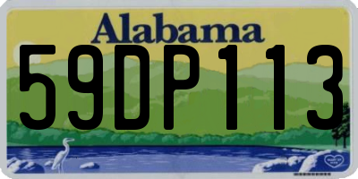 AL license plate 59DP113