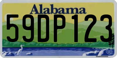AL license plate 59DP123