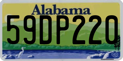 AL license plate 59DP220