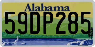 AL license plate 59DP285