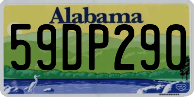 AL license plate 59DP290