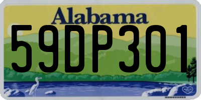 AL license plate 59DP301