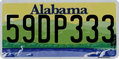 AL license plate 59DP333