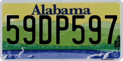 AL license plate 59DP597