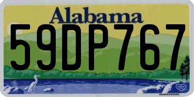 AL license plate 59DP767