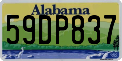 AL license plate 59DP837