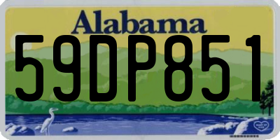 AL license plate 59DP851