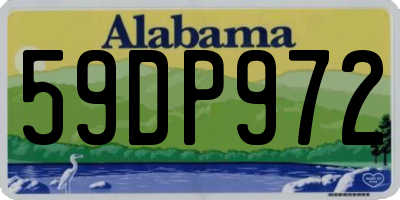 AL license plate 59DP972