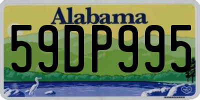 AL license plate 59DP995