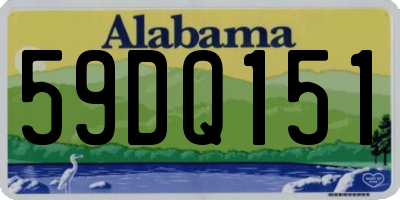 AL license plate 59DQ151