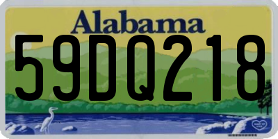 AL license plate 59DQ218