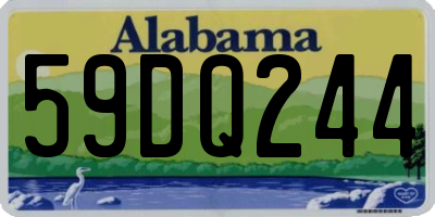 AL license plate 59DQ244