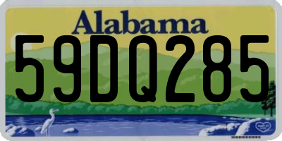 AL license plate 59DQ285