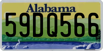 AL license plate 59DQ566