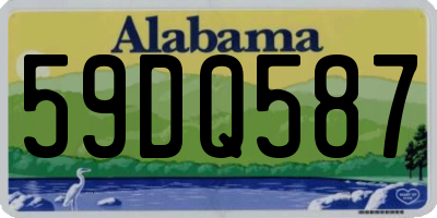 AL license plate 59DQ587