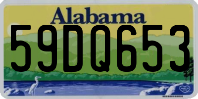 AL license plate 59DQ653