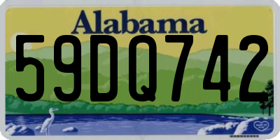 AL license plate 59DQ742