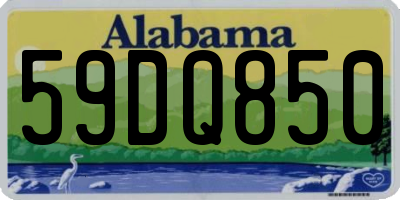 AL license plate 59DQ850