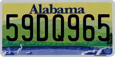 AL license plate 59DQ965