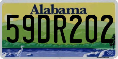 AL license plate 59DR202
