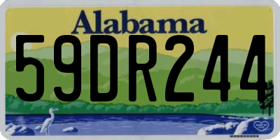 AL license plate 59DR244