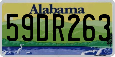 AL license plate 59DR263