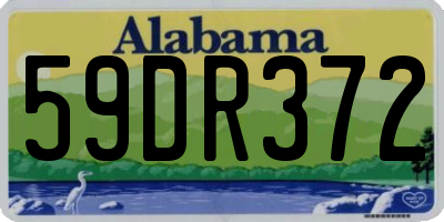 AL license plate 59DR372