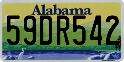 AL license plate 59DR542