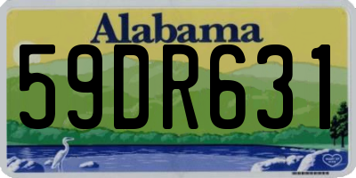 AL license plate 59DR631
