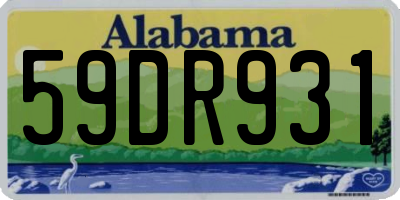 AL license plate 59DR931
