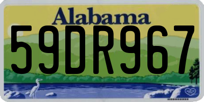 AL license plate 59DR967
