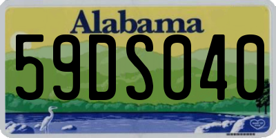 AL license plate 59DS040